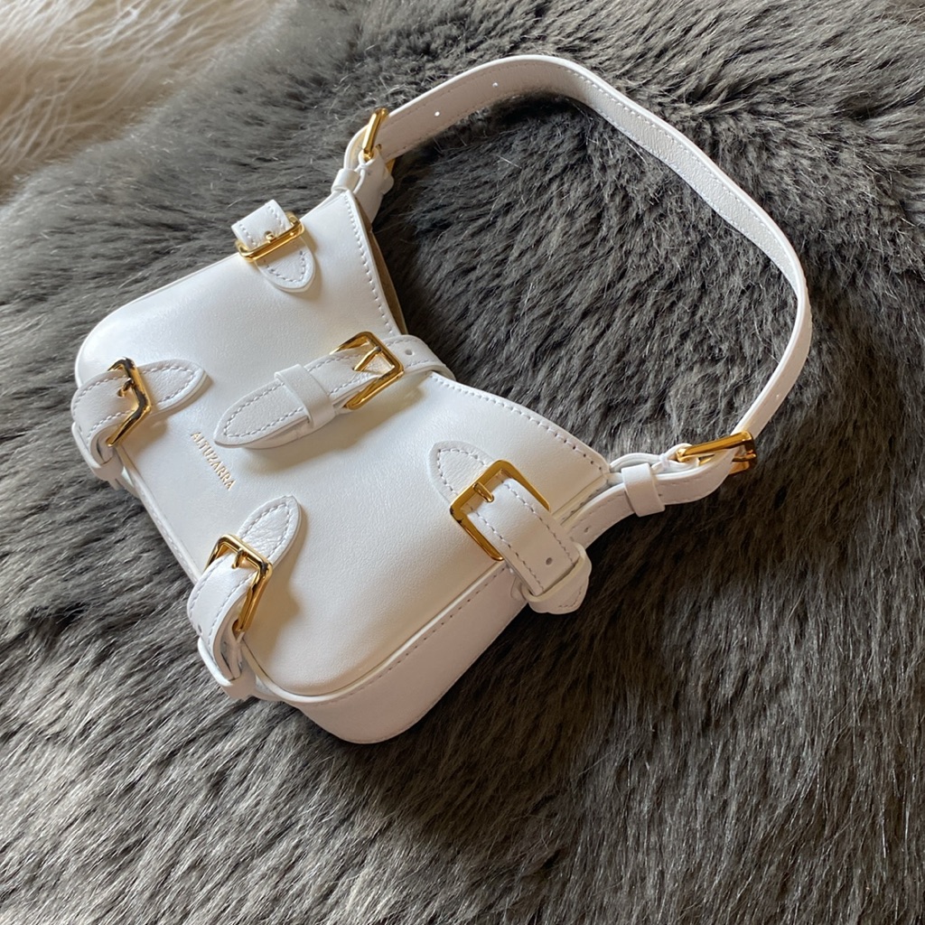 Altuzarra Nwt Mini Play Leather Baguette Bag, Optic White — image 7 of 8